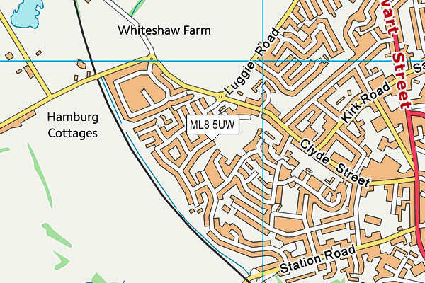 ML8 5UW map - OS VectorMap District (Ordnance Survey)
