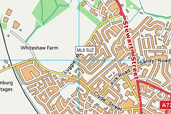 ML8 5UZ map - OS VectorMap District (Ordnance Survey)