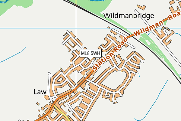 ML8 5WH map - OS VectorMap District (Ordnance Survey)