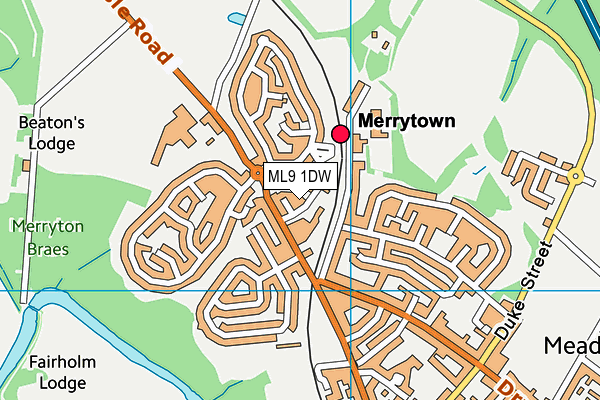 ML9 1DW map - OS VectorMap District (Ordnance Survey)