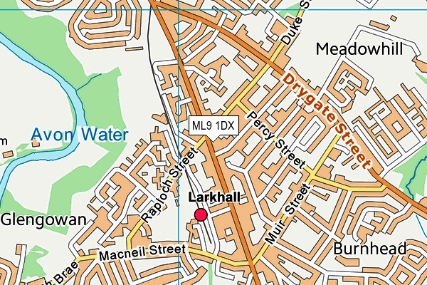 ML9 1DX map - OS VectorMap District (Ordnance Survey)