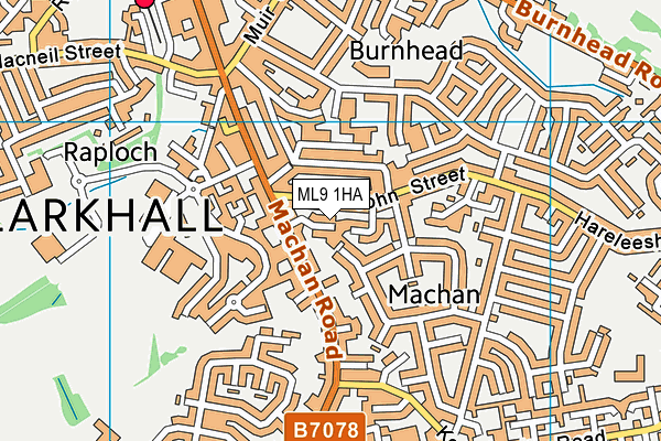 ML9 1HA map - OS VectorMap District (Ordnance Survey)
