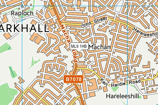 ML9 1HB map - OS VectorMap District (Ordnance Survey)