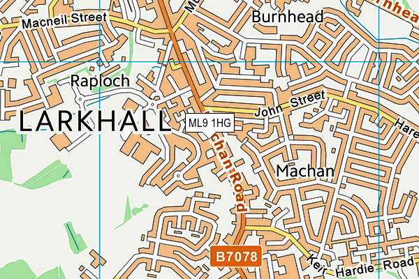 ML9 1HG map - OS VectorMap District (Ordnance Survey)