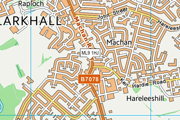 ML9 1HJ map - OS VectorMap District (Ordnance Survey)