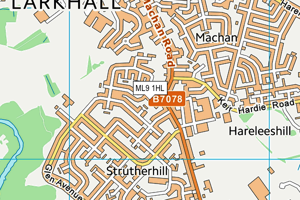 ML9 1HL map - OS VectorMap District (Ordnance Survey)