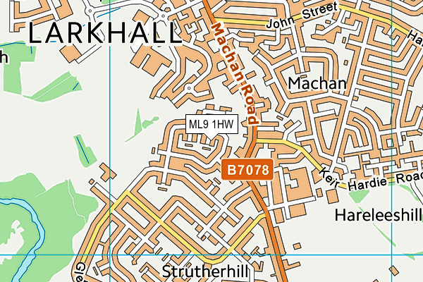 ML9 1HW map - OS VectorMap District (Ordnance Survey)