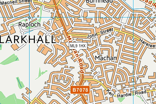 ML9 1HX map - OS VectorMap District (Ordnance Survey)