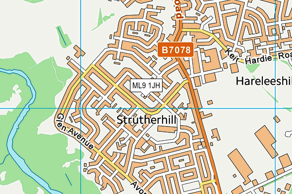 ML9 1JH map - OS VectorMap District (Ordnance Survey)