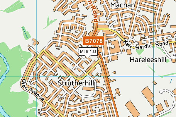 ML9 1JJ map - OS VectorMap District (Ordnance Survey)