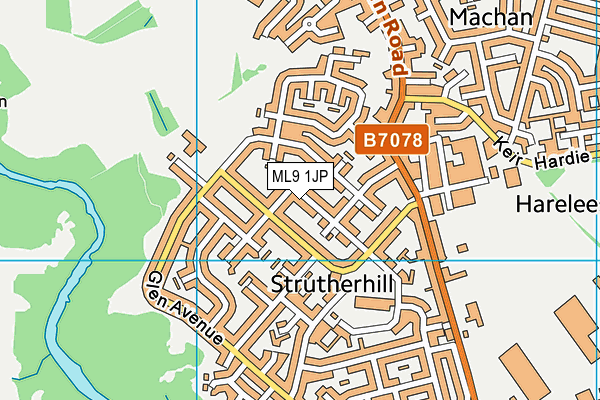 ML9 1JP map - OS VectorMap District (Ordnance Survey)