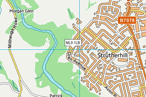 ML9 1LB map - OS VectorMap District (Ordnance Survey)