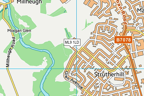 ML9 1LD map - OS VectorMap District (Ordnance Survey)