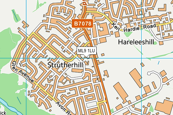 ML9 1LU map - OS VectorMap District (Ordnance Survey)