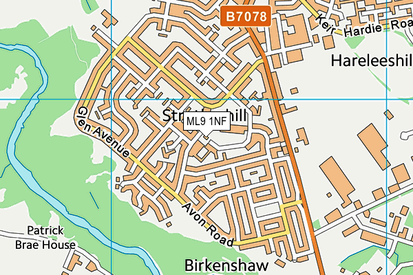 ML9 1NF map - OS VectorMap District (Ordnance Survey)