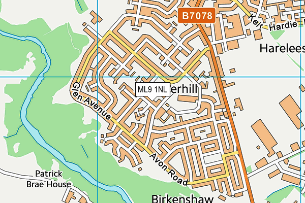 ML9 1NL map - OS VectorMap District (Ordnance Survey)
