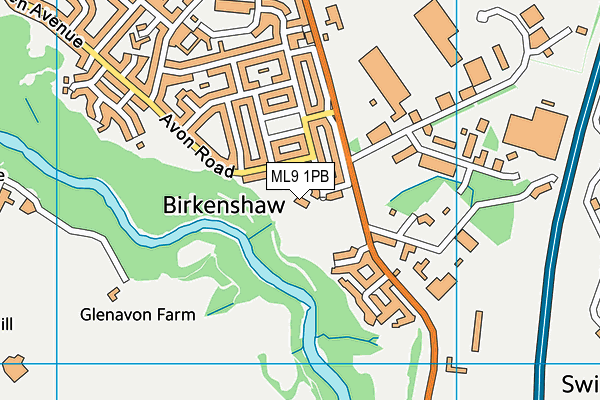 ML9 1PB map - OS VectorMap District (Ordnance Survey)