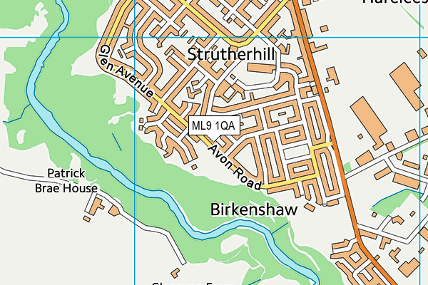 ML9 1QA map - OS VectorMap District (Ordnance Survey)