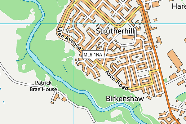 ML9 1RA map - OS VectorMap District (Ordnance Survey)