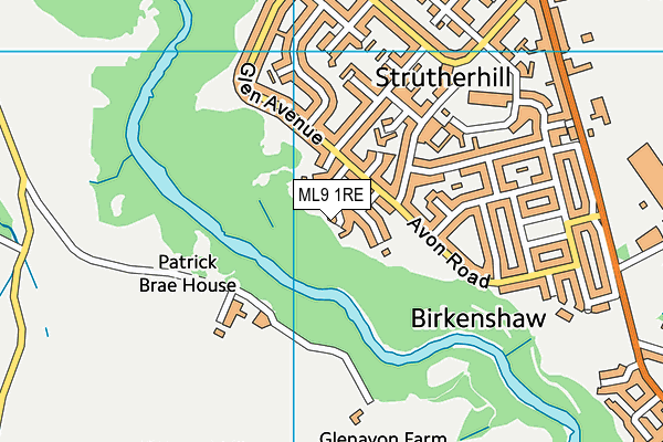 ML9 1RE map - OS VectorMap District (Ordnance Survey)