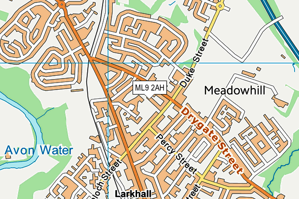 ML9 2AH map - OS VectorMap District (Ordnance Survey)