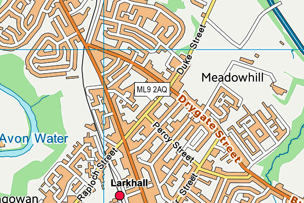 ML9 2AQ map - OS VectorMap District (Ordnance Survey)