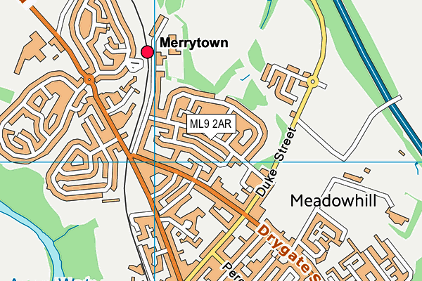 ML9 2AR map - OS VectorMap District (Ordnance Survey)