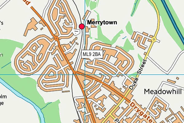 ML9 2BA map - OS VectorMap District (Ordnance Survey)