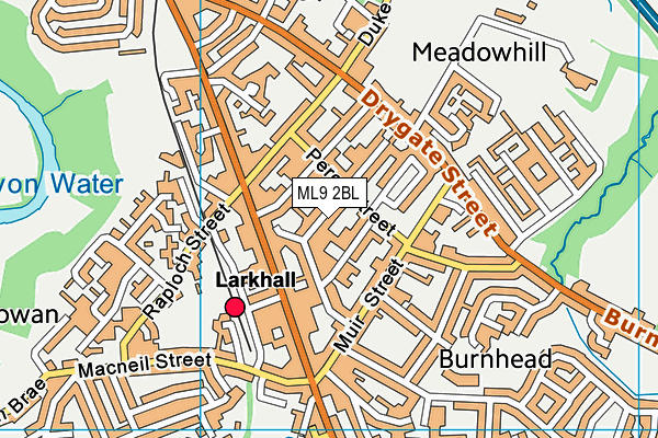 ML9 2BL map - OS VectorMap District (Ordnance Survey)