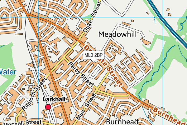 ML9 2BP map - OS VectorMap District (Ordnance Survey)