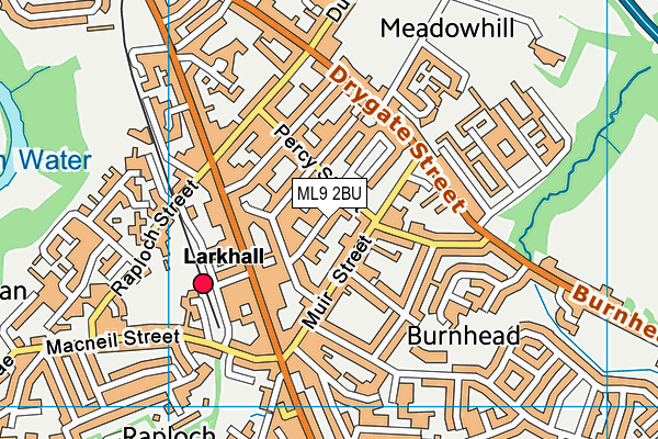 ML9 2BU map - OS VectorMap District (Ordnance Survey)
