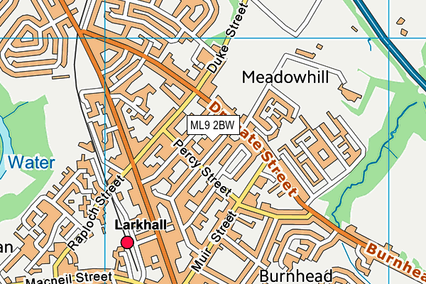 ML9 2BW map - OS VectorMap District (Ordnance Survey)