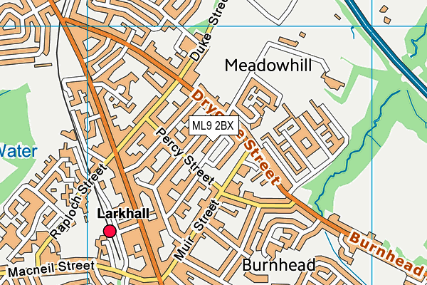 ML9 2BX map - OS VectorMap District (Ordnance Survey)