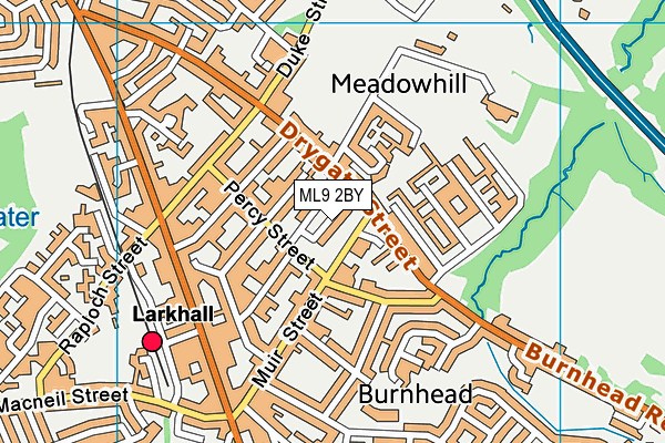 ML9 2BY map - OS VectorMap District (Ordnance Survey)