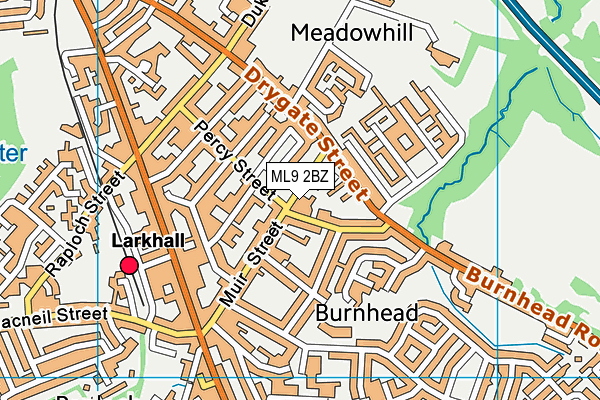 ML9 2BZ map - OS VectorMap District (Ordnance Survey)