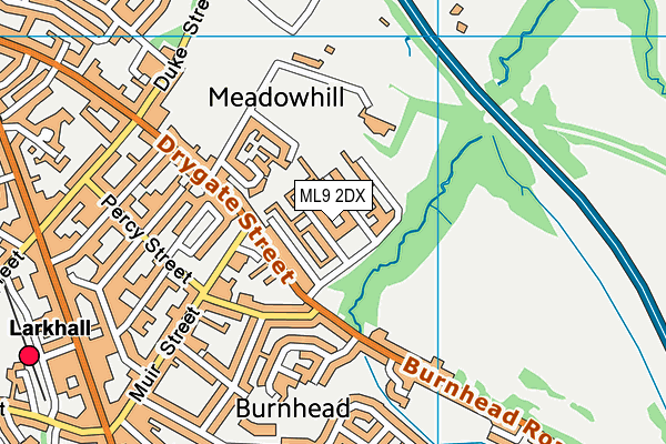ML9 2DX map - OS VectorMap District (Ordnance Survey)