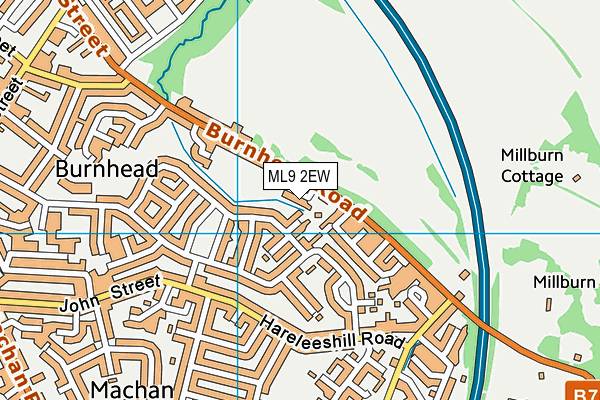 ML9 2EW map - OS VectorMap District (Ordnance Survey)