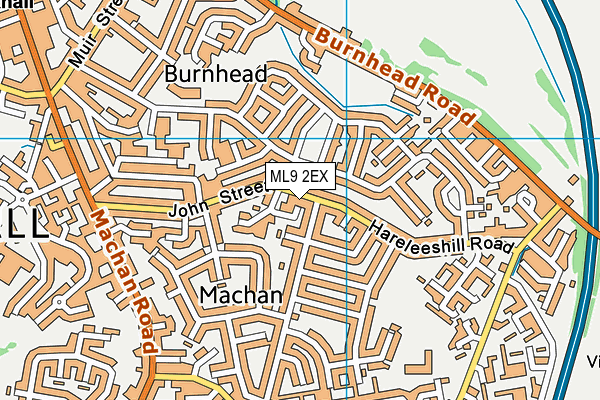 ML9 2EX map - OS VectorMap District (Ordnance Survey)