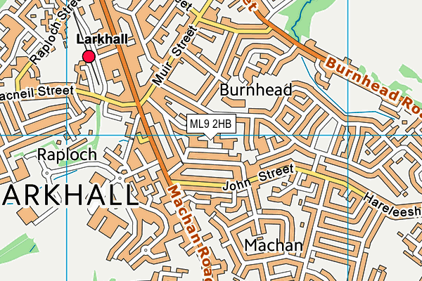ML9 2HB map - OS VectorMap District (Ordnance Survey)