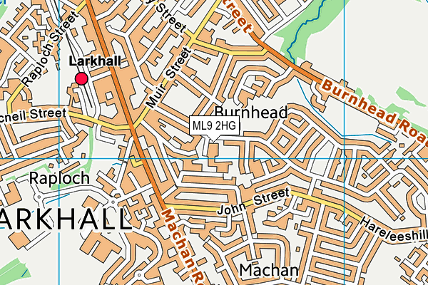 ML9 2HG map - OS VectorMap District (Ordnance Survey)