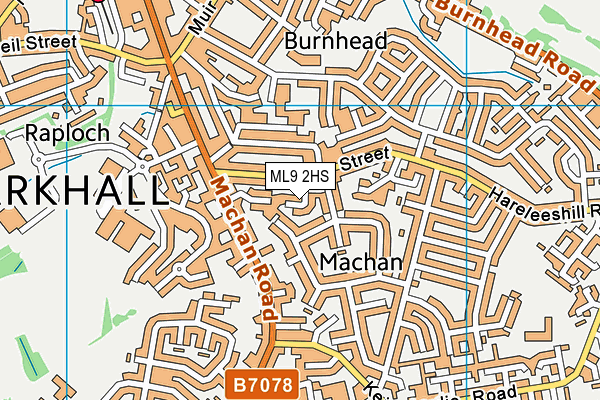 ML9 2HS map - OS VectorMap District (Ordnance Survey)