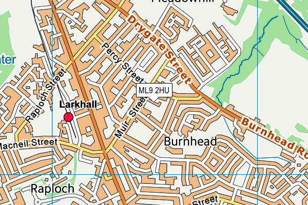 ML9 2HU map - OS VectorMap District (Ordnance Survey)