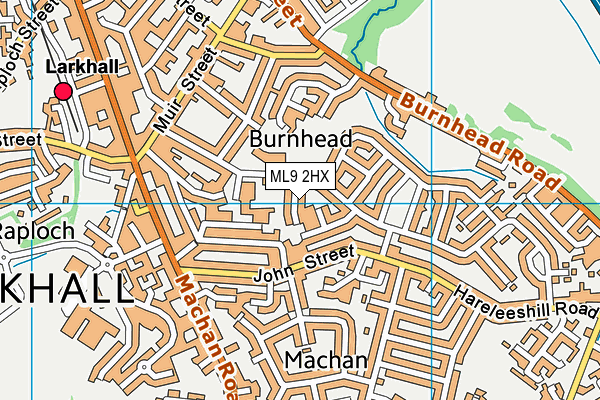 ML9 2HX map - OS VectorMap District (Ordnance Survey)