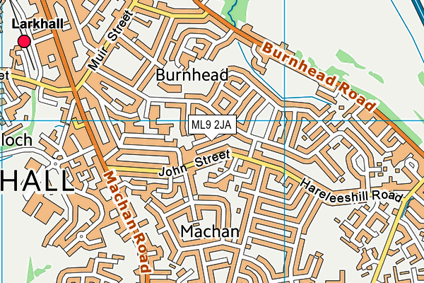 ML9 2JA map - OS VectorMap District (Ordnance Survey)