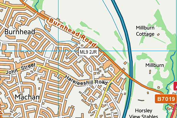 ML9 2JR map - OS VectorMap District (Ordnance Survey)