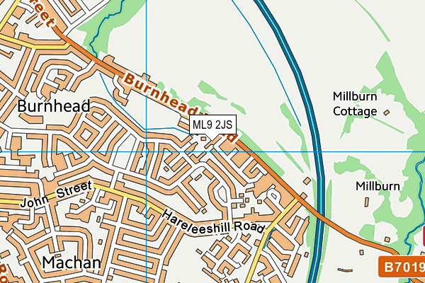 ML9 2JS map - OS VectorMap District (Ordnance Survey)
