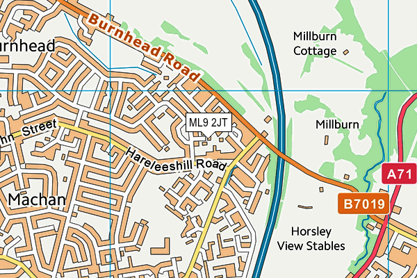 ML9 2JT map - OS VectorMap District (Ordnance Survey)