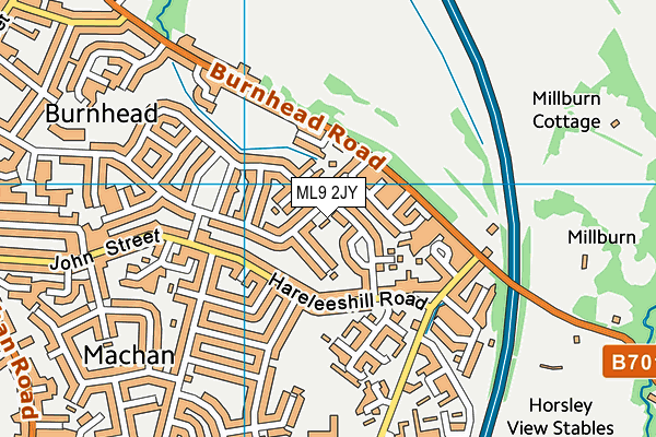 ML9 2JY map - OS VectorMap District (Ordnance Survey)