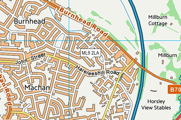 ML9 2LA map - OS VectorMap District (Ordnance Survey)