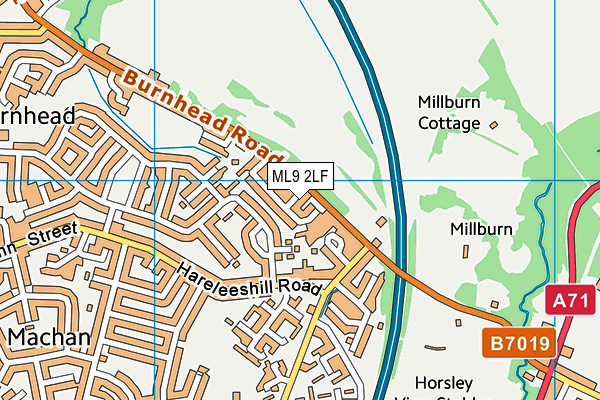 ML9 2LF map - OS VectorMap District (Ordnance Survey)